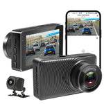 กล้องบันทึกการขับขี่ 4K+1080P บันทึกคู่หน้าและหลัง พร้อมภาพถอยหลัง WIFI