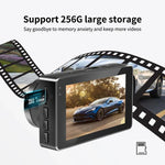 กล้องบันทึกการขับขี่ 4K+1080P บันทึกคู่หน้าและหลัง พร้อมภาพถอยหลัง WIFI