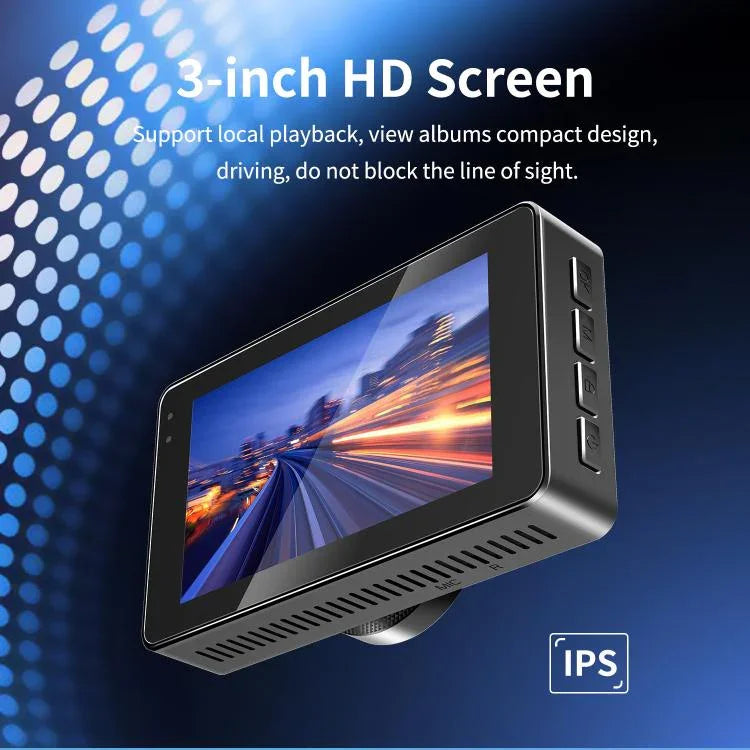 กล้องบันทึกการขับขี่ 4K+1080P บันทึกคู่หน้าและหลัง พร้อมภาพถอยหลัง WIFI