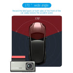 G71 HD 1080P Three-Lens 2.0-Inch Infrared Night Vision Driving Recorder, No WIFI, WIFI Connection