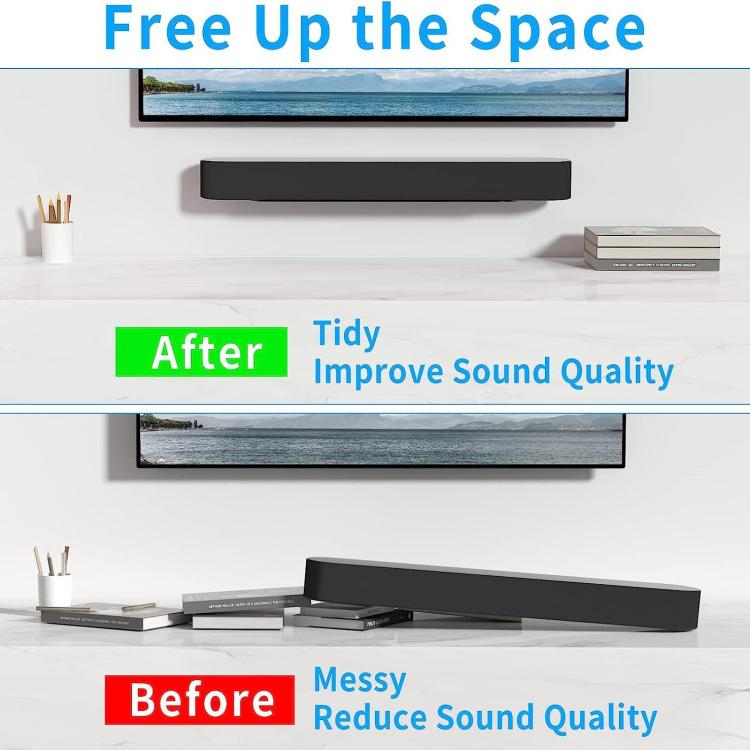 Metal Wall Mount Sound Bar Bracket for Sonos Beam Gen 2 / Gen 1, SON-G2C