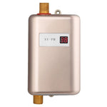 เครื่องทำน้ำอุ่นไฟฟ้าขนาดเล็ก 3000W แบบไม่มีถัง สำหรับครัวและห้องน้ำ ปลั๊ก US, UK, EU, AU