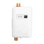 เครื่องทำน้ำอุ่นไฟฟ้าขนาดเล็ก 3000W แบบไม่มีถัง สำหรับครัวและห้องน้ำ ปลั๊ก US, UK, EU, AU