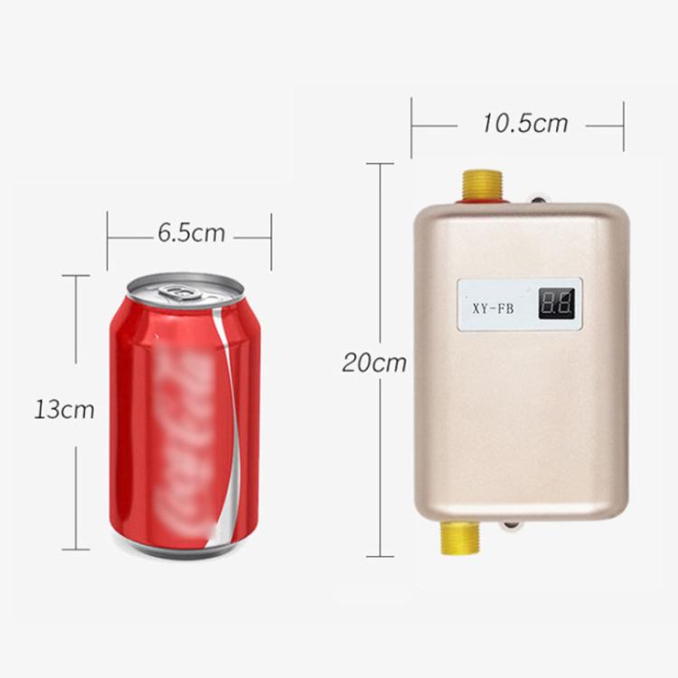 เครื่องทำน้ำอุ่นไฟฟ้าขนาดเล็ก 3000W แบบไม่มีถัง สำหรับครัวและห้องน้ำ ปลั๊ก US, UK, EU, AU