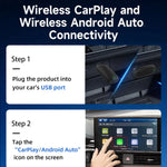 อะแดปเตอร์กล่องแปลง Carplay แบบมีสายเป็นไร้สาย สำหรับเชื่อมต่อรถยนต์ Android, MINI SE X1AIR สีดำ, MINI SE X2AIR สีดำ