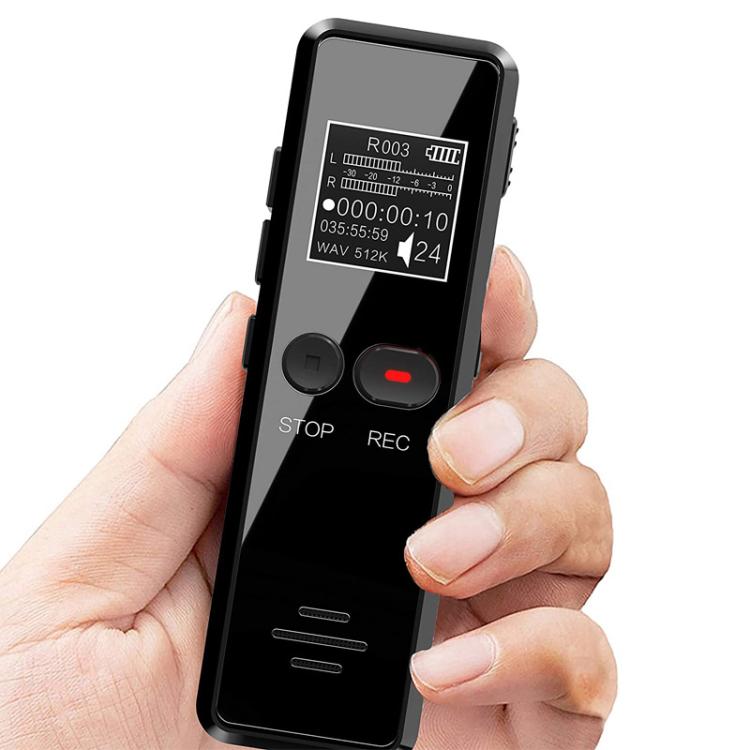เครื่องบันทึกสัมภาษณ์ขนาดเล็กหน้าจอ LCD 0.9 นิ้ว HD ชาร์จ USB เครื่องเล่น MP3, 8GB, 16GB, 32GB, 64GB