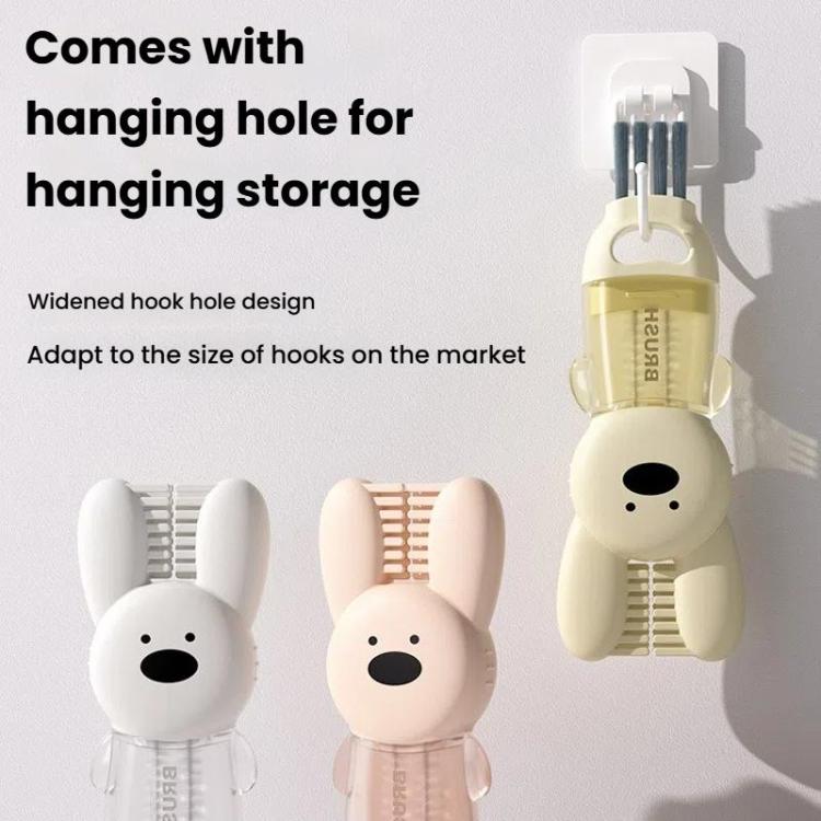 3 In 1 Cup Brush Rabbit Multifunction Crevice Bottle Insulated Mug Groove Rubber Ring Cleaning Brush