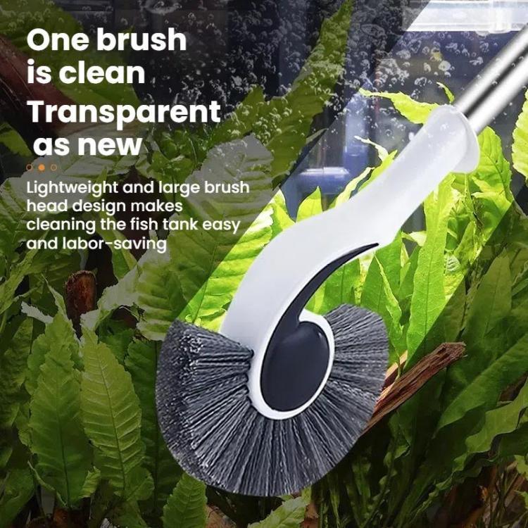 Fish Tank Brush Long Handle Cleaning Algae Removal Tool Inner Wall Cleaning Fish Tank Brush, 95cm, 125cm, 157cm