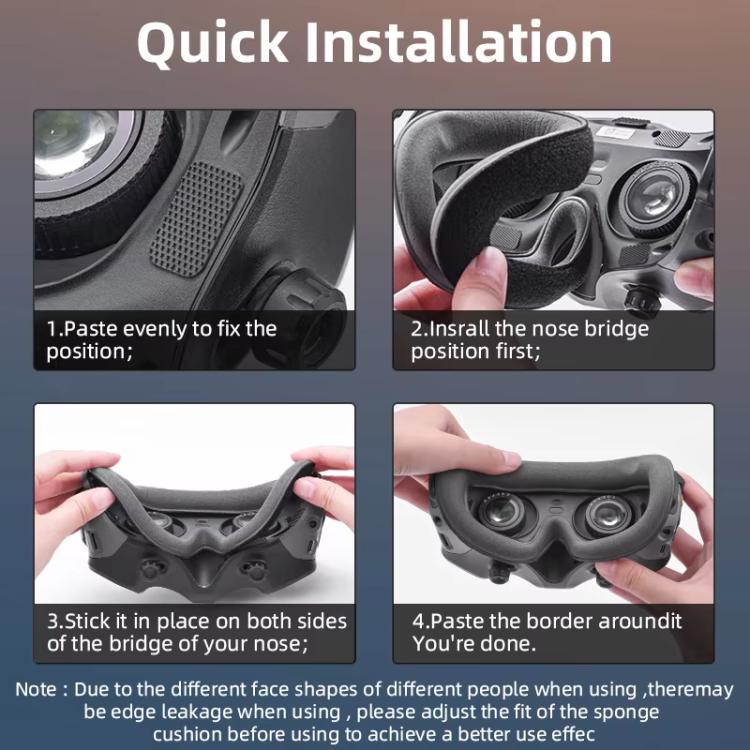 สำหรับ DJI Avata Goggles 2 BRDRC แว่นตาบินป้องกันถ้วยตา, สำหรับ DJI Avata Goggles 2