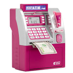 Simulated ATM Automatic Teller Machine Smart Password Card Swipe Children Piggy Bank