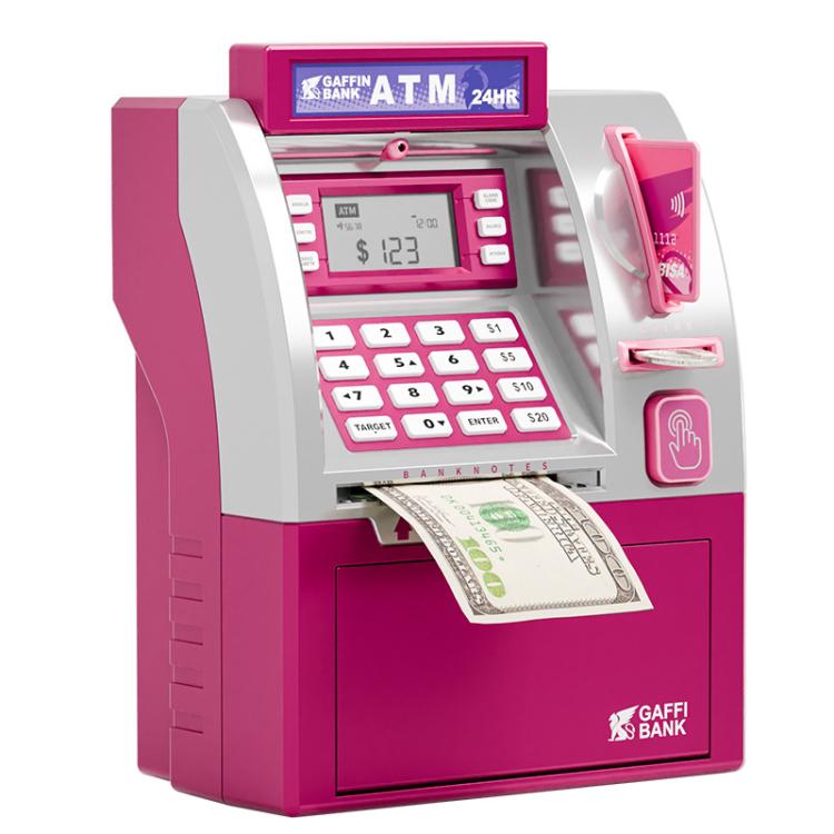 Simulated ATM Automatic Teller Machine Smart Password Card Swipe Children Piggy Bank