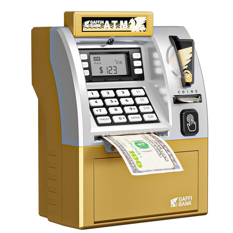 Simulated ATM Automatic Teller Machine Smart Password Card Swipe Children Piggy Bank