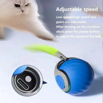 ของเล่นแมวแบบลูกบอลหมุนอัตโนมัติแบบโต้ตอบ ชาร์จ USB ปรับความเร็วได้สองระดับ, TUTU สีส้ม, TUTU สีน้ำเงิน