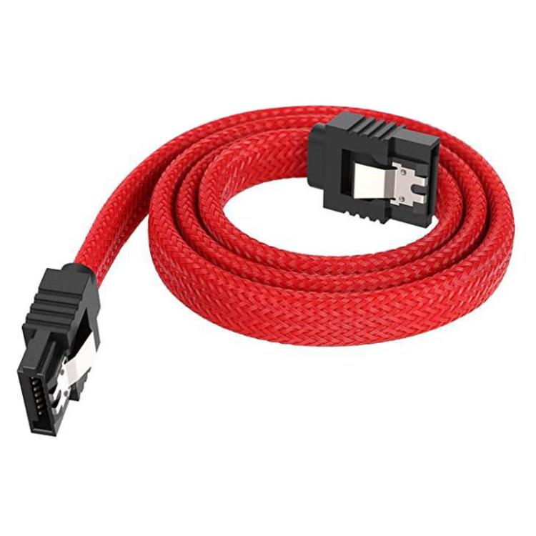 สาย SATA3.0 พร้อมชิลด์ฟอยล์อลูมิเนียม หุ้มด้วยถัก สำหรับสายไฟฮาร์ดไดรฟ์คอมพิวเตอร์, 0.5 ม.