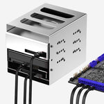 สาย SATA3.0 พร้อมชิลด์ฟอยล์อลูมิเนียม หุ้มด้วยถัก สำหรับสายไฟฮาร์ดไดรฟ์คอมพิวเตอร์, 0.5 ม.