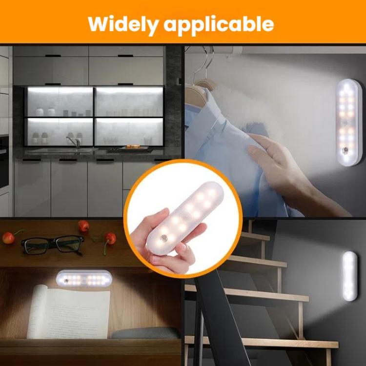 ไฟตู้ LED แบบแม่เหล็ก เซ็นเซอร์ตรวจจับความเคลื่อนไหว ชาร์จไฟได้ 20 LED 3 อุณหภูมิสี รุ่น A68-3A-11cm