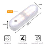 ไฟตู้ LED แบบแม่เหล็ก เซ็นเซอร์ตรวจจับความเคลื่อนไหว ชาร์จไฟได้ 20 LED 3 อุณหภูมิสี รุ่น A68-3A-11cm