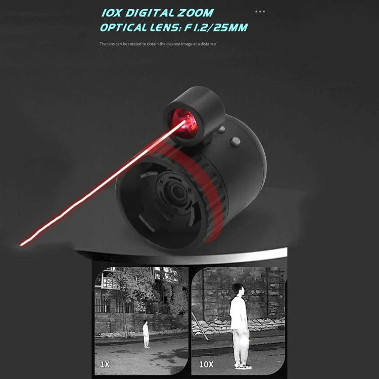 กล้องส่องทางไกลกลางแจ้งกลางคืน 350 เมตร กำลังขยาย 1-10X ความละเอียด 1080P HD