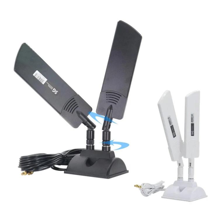 เสาอากาศภายนอกสำหรับเราเตอร์ 5G กำลังขยาย 42dbi สำหรับใช้งานกลางแจ้ง ระยะไกล เพิ่มสัญญาณ WiFi, SMA ตัวผู้ สีดำ, TS9 สีดำ, SMA ตัวผู้ สีขาว, TS9 สีขาว