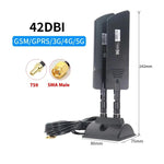 เสาอากาศภายนอกสำหรับเราเตอร์ 5G กำลังขยาย 42dbi สำหรับใช้งานกลางแจ้ง ระยะไกล เพิ่มสัญญาณ WiFi, SMA ตัวผู้ สีดำ, TS9 สีดำ, SMA ตัวผู้ สีขาว, TS9 สีขาว