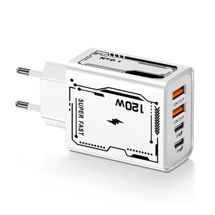 ที่ชาร์จมือถือมัลติพอร์ต 2 USB+2 PD Type-C 2A