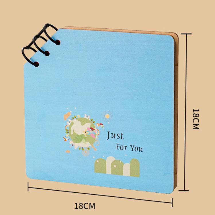 อัลบั้มไม้สี่เหลี่ยมทำเองสำหรับเด็ก สมุดภาพการเติบโต หนังสือภาพการ์ตูน เพื่อนที่ดีที่สุด ความสุข สำหรับคุณ รักนิรันดร์