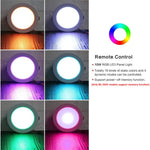 โคมไฟเพดาน RGB+ไฟสีขาว แบบกลมฝังใน ปรับความสว่างได้ พร้อมรีโมท IR 10W 220V, IR 10W 85-265V, IR 15W 220V, IR 15W 85-265V
