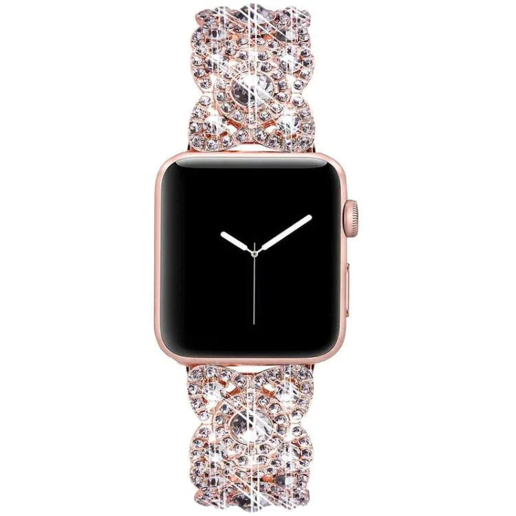 สายรัดข้อมือโลหะลายเพทัลสำหรับ Apple Watch Series 9 / 8 / 7 / 6 / SE / 5 / 4 / 3, 1215 เงิน, 1202 เงิน, 1215 ดำ, 1202 ดำ, 1215 ทองกุหลาบ, 1202 ทองกุหลาบ, 1202 ทองกุหลาบแดง, 1215 ทอง