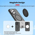 HEPAIL 101D-A กระจกเซลฟี่แม่เหล็กสำหรับโทรศัพท์มือถือ Magsaef กระจกนูนช่วยถ่ายภาพหลังความละเอียดสูง