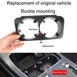 For Mercedes-Benz C-Class W205 / GLC W253 / E-Class W213 Center Console Beverage Cup Holder 2056802391, Black, Black Carbon Fiber, Red Carbon Fiber