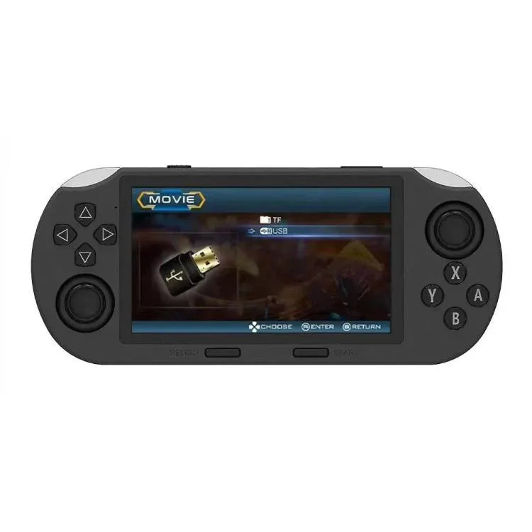 เครื่องเล่นเกมพกพาหน้าจอ IPS 4.5 นิ้ว 64G มีเกมในเครื่อง 20000 เกม, SF3000, SF3000 พร้อมด้ามจับ 2 อัน