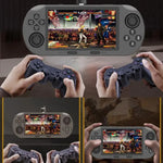 เครื่องเล่นเกมพกพาหน้าจอ IPS 4.5 นิ้ว 64G มีเกมในเครื่อง 20000 เกม, SF3000, SF3000 พร้อมด้ามจับ 2 อัน