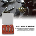 0.8-1.8mm Flat Type Screwdriver Watch Repairing Driver Tool, 6pcs / Set