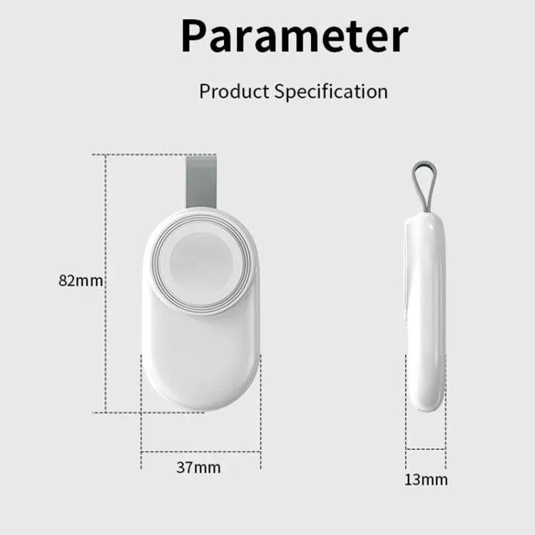ที่ชาร์จไร้สายแม่เหล็กแบบพกพา Type-C สำหรับ Apple Watch 1/2/3/4/5/6/7/8/9/10/SE ที่ชาร์จไร้สายอัจฉริยะ