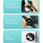 ที่ชาร์จไร้สายแม่เหล็กแบบพกพา Type-C สำหรับ Apple Watch 1/2/3/4/5/6/7/8/9/10/SE ที่ชาร์จไร้สายอัจฉริยะ