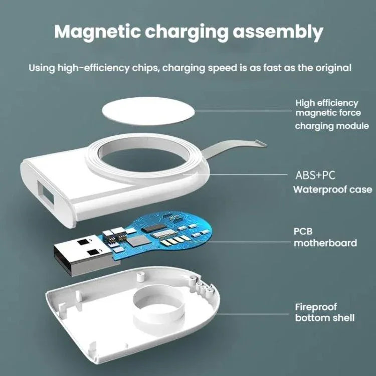 ที่ชาร์จไร้สายแม่เหล็ก USB แบบพกพาสำหรับ Apple Watch 1/2/3/4/5/6/7/8/9/10/SE