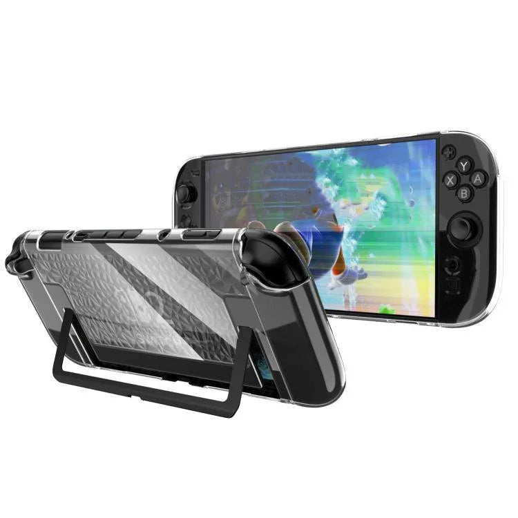 สำหรับ Nintendo Switch 2 เคสใสแยกชิ้น TPU+PC ป้องกันแรงกระแทก เคสแยกชิ้น TPU+PC ลายเพชร