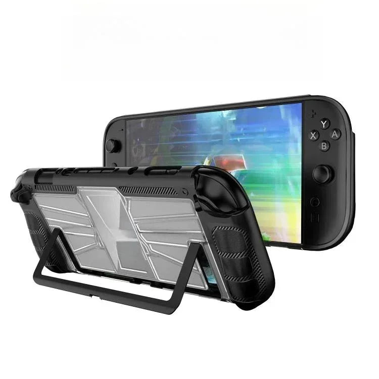 สำหรับเครื่องเล่นเกม Nintendo Switch 2 เคสชิ้นเดียว TPU + PC ป้องกันแรงกระแทก, เคสชิ้นเดียว TPU + PC สีดำ, เคสชิ้นเดียว TPU + PC สีขาว