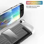 สำหรับเครื่องเล่นเกม Nintendo Switch 2 เคสชิ้นเดียว TPU + PC ป้องกันแรงกระแทก, เคสชิ้นเดียว TPU + PC สีดำ, เคสชิ้นเดียว TPU + PC สีขาว