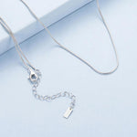 S925 Sterling Silver Platinum-Plated Snake Bone Basic Necklace, S Thickness 0.08cm