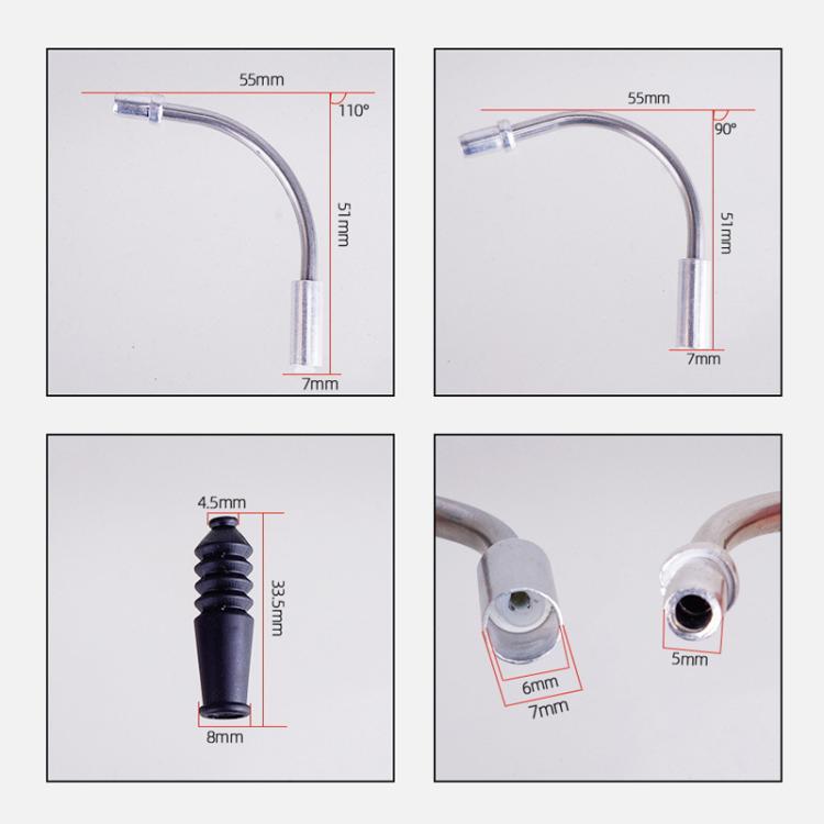 ชุดอุปกรณ์เสริมเบรก V ZTTO 5 ชุด พร้อมฝาครอบกันฝุ่นสายเบรก, 4 ชิ้น/ชุด