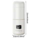 เครื่องอุ่นขวดนมไร้สายแบบพกพา 400 มล. ปรับอุณหภูมิได้ กระติกน้ำร้อนเดินทาง ชาร์จเร็ว Type-C, CT01 10000 mAh, CT01 18000 mAh