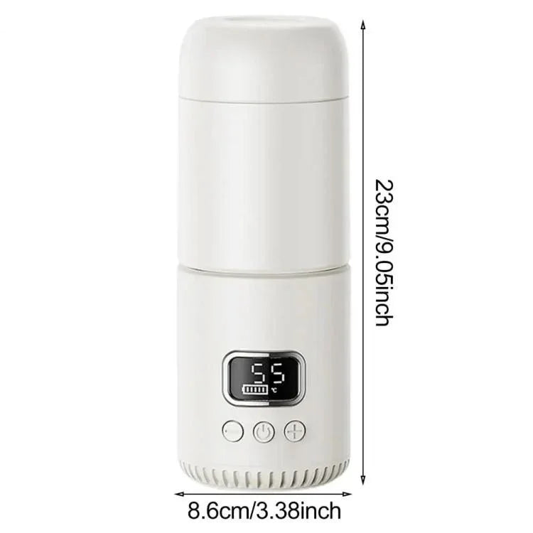 เครื่องอุ่นขวดนมไร้สายแบบพกพา 400 มล. ปรับอุณหภูมิได้ กระติกน้ำร้อนเดินทาง ชาร์จเร็ว Type-C, CT01 10000 mAh, CT01 18000 mAh