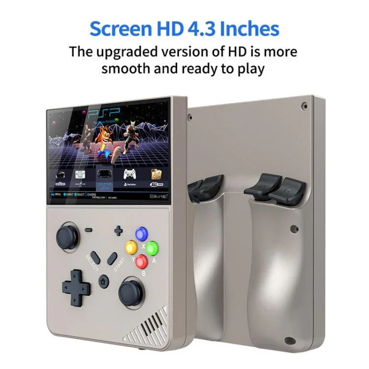 เครื่องเล่นเกมพกพา R43 Pro หน้าจอ 4.3 นิ้ว 4K HD, สีดำโปร่งแสง 64G, สีเทา 64G, สีดำโปร่งแสง 128G, สีเทา 128G