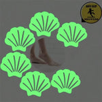 สติ๊กเกอร์กันลื่นเรืองแสงในที่มืด PEVA แบบกาวในตัว 12 ชิ้น/แพ็ค สำหรับห้องน้ำ บันได พื้น แถบ 2x20 ซม. แถบ 2x38 ซม. รูปตัว S 1.3x18 ซม. รูปกลม 8 ซม. รูปกลม 10 ซม. รูปดอกไม้ 8 ซม. รูปดอกไม้ 10 ซม. รูปหอยสังข์