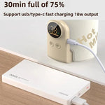 เครื่องอุ่นขวดนมไร้สาย 18W ปรับอุณหภูมิได้ 6 ระดับ ฝาครอบอุ่นนมสำหรับให้นมแม่และนมผง 6000mAh, 8000mAh, 10000mAh