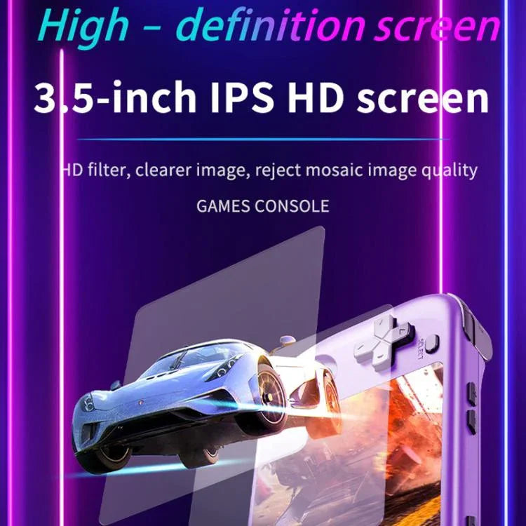 เครื่องเล่นเกม PSP เรโทรหน้าจอ IPS HD 3.5 นิ้ว ระบบ Linux GBA แบบพกพา, 64G, 128G