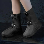 ปลอกกันรองเท้าท่อสูงหนา ทนทานต่อการสึกหรอ สำหรับฝน ยาว 25 ซม., M 34-36, L 37-39, XL 40-42, XXL 43-45, XXXL 45-46