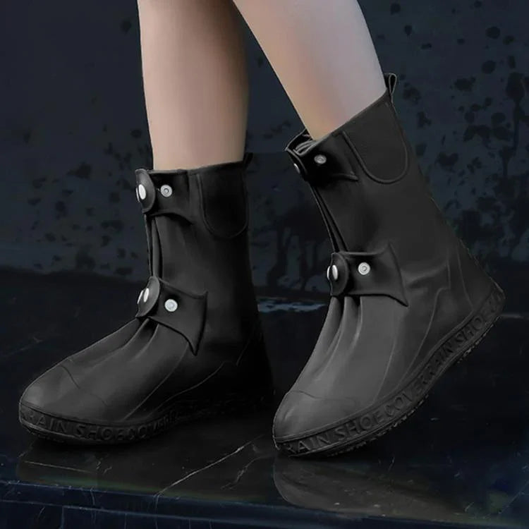 ปลอกกันรองเท้าท่อสูงหนา ทนทานต่อการสึกหรอ สำหรับฝน ยาว 25 ซม., M 34-36, L 37-39, XL 40-42, XXL 43-45, XXXL 45-46