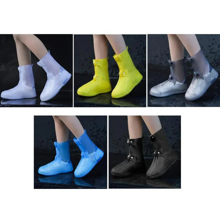 ปลอกกันรองเท้าท่อสูงหนา ทนทานต่อการสึกหรอ สำหรับฝน ยาว 25 ซม., M 34-36, L 37-39, XL 40-42, XXL 43-45, XXXL 45-46